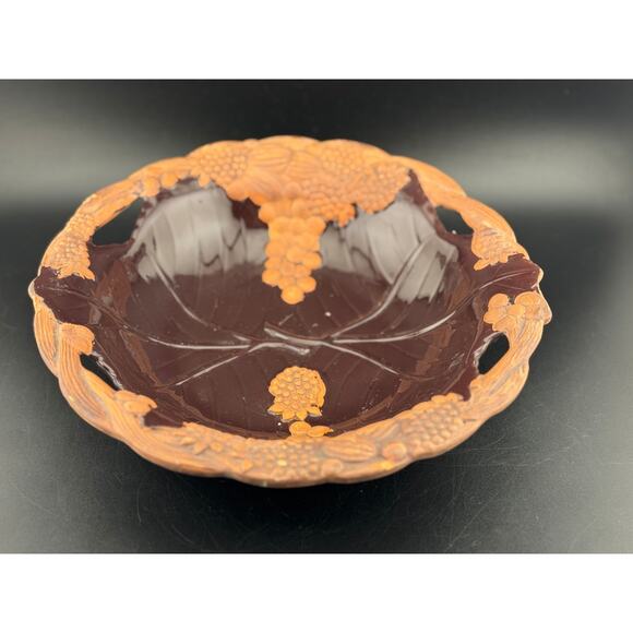 Claire Burke Hand Painted 8.5" Pottery Footed Bowl - Picture 2 of 7